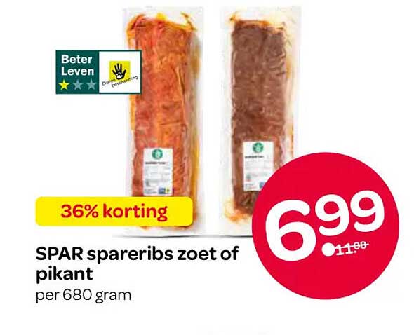 SPAR spareribs zoet of pikant