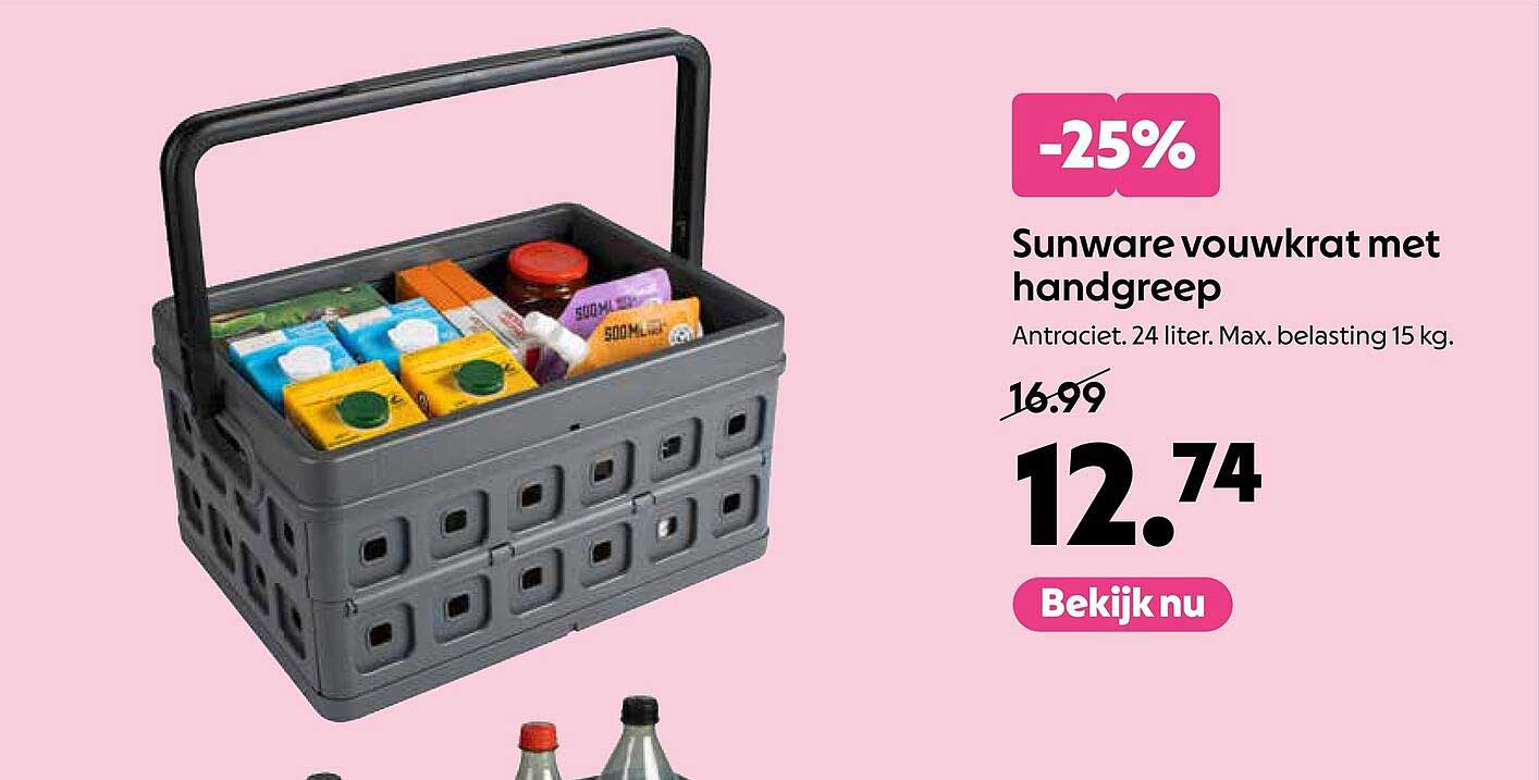 Sunware vouwkrat met handgreep -25%
