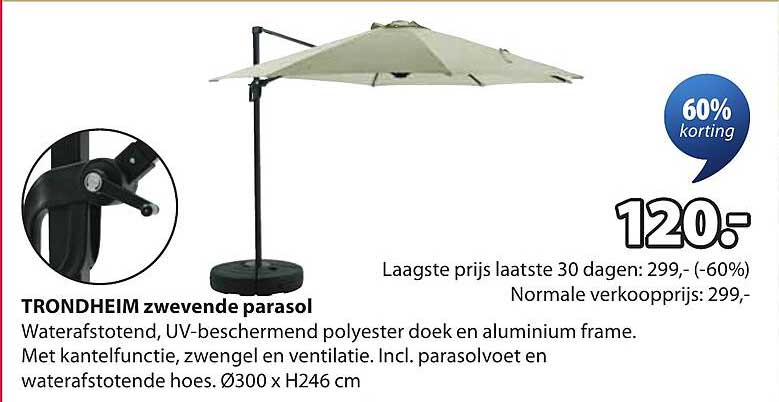 TRONDHEIM zwevende parasol