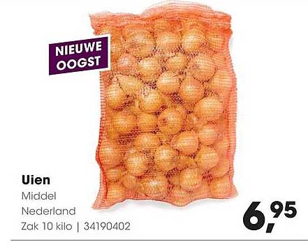 Uien Middel Nederland Zak 10 kilo | 34190402