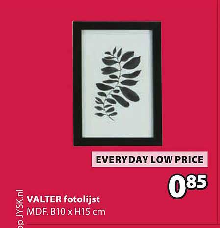 VALTER fotolijst MDF, B10 x H15 cm EVERYDAY LOW PRICE