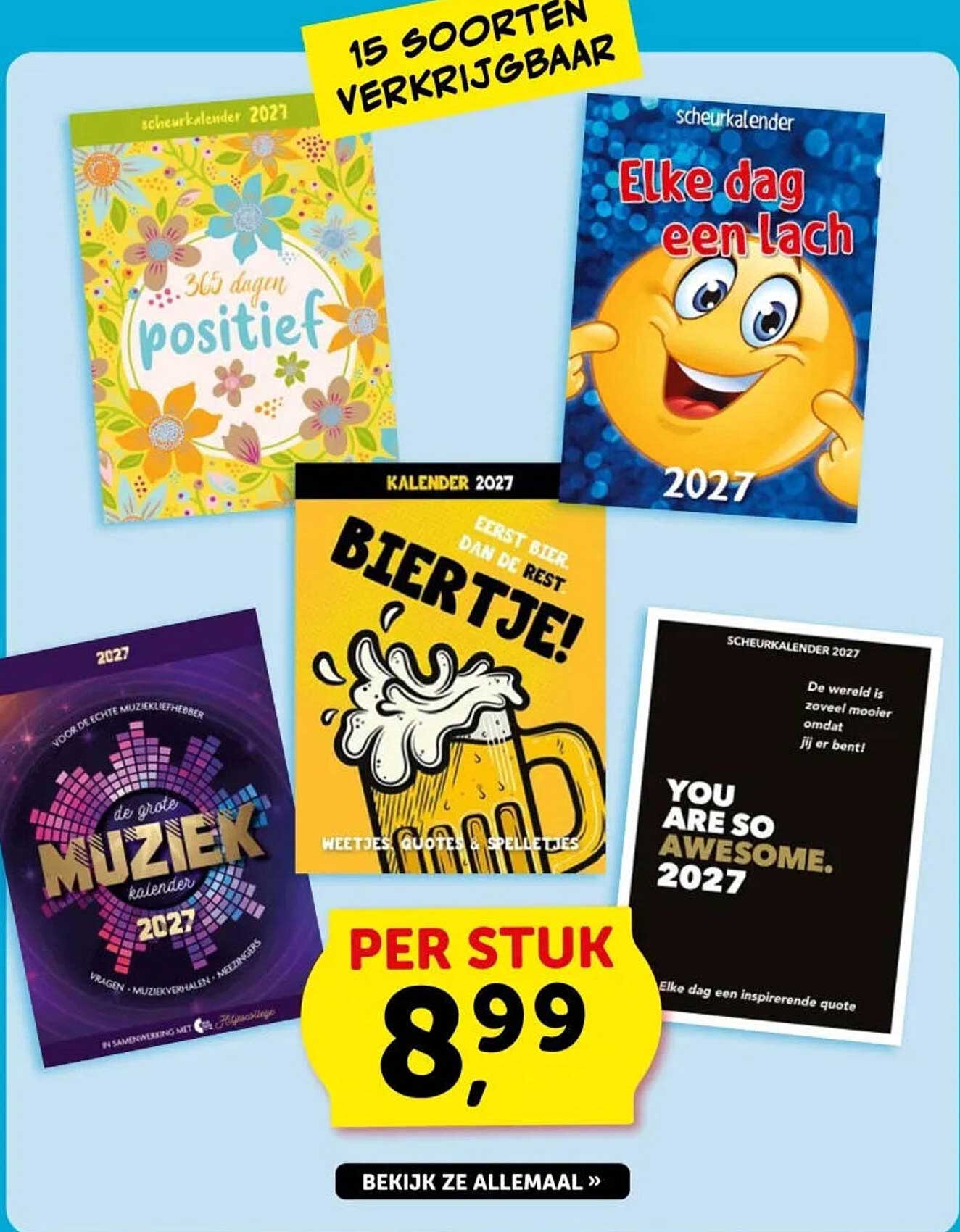 15 SOORTEN VERKRIJGBAAR