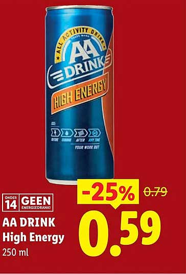 AA DRINK High Energy 250 ml -25%