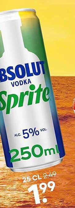 Absolut Vodka Sprite 25 cl