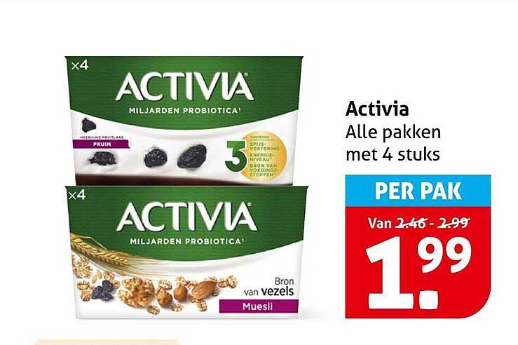 Activia Alle pakken met 4 stuks