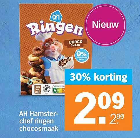 AH Hamsterchef ringen chocosmaak Nieuw 30% korting