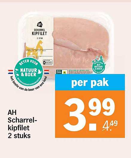 AH Scharrel-kipfilet 2 stuks