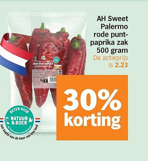 AH Sweet Palermo rode punt-paprika zak 500 gram