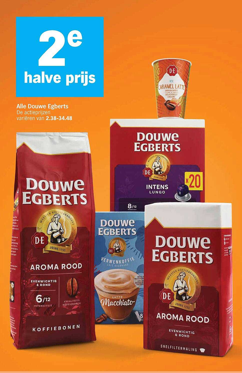 Alle Douwe Egberts 2e halve prijs