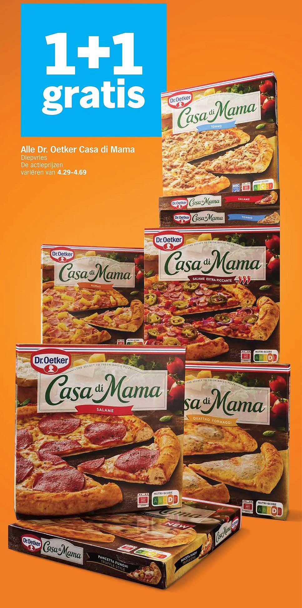 Alle Dr. Oetker Casa di Mama Diepvries 1+1 gratis