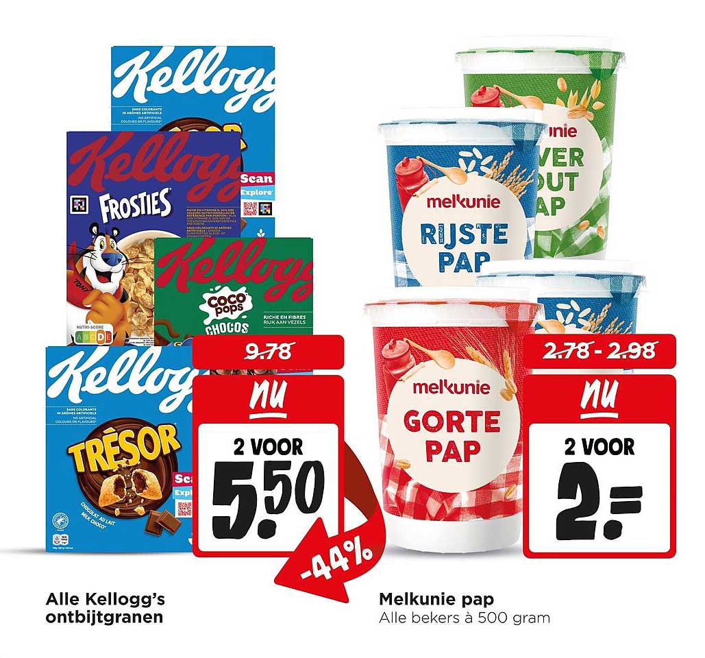 Alle Kellogg’s ontbijtgranen