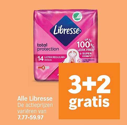 Alle Libresse 3+2 gratis