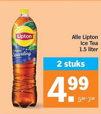 Alle Lipton Ice Tea 1.5 liter 2 stuks