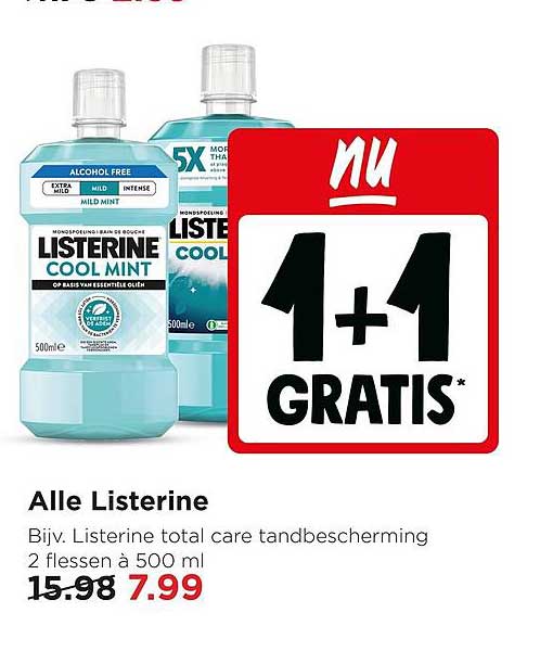 Alle Listerine 1+1 gratis