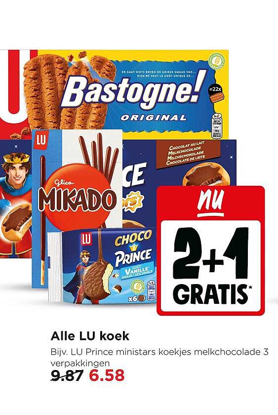 Alle LU koek 2+1 gratis