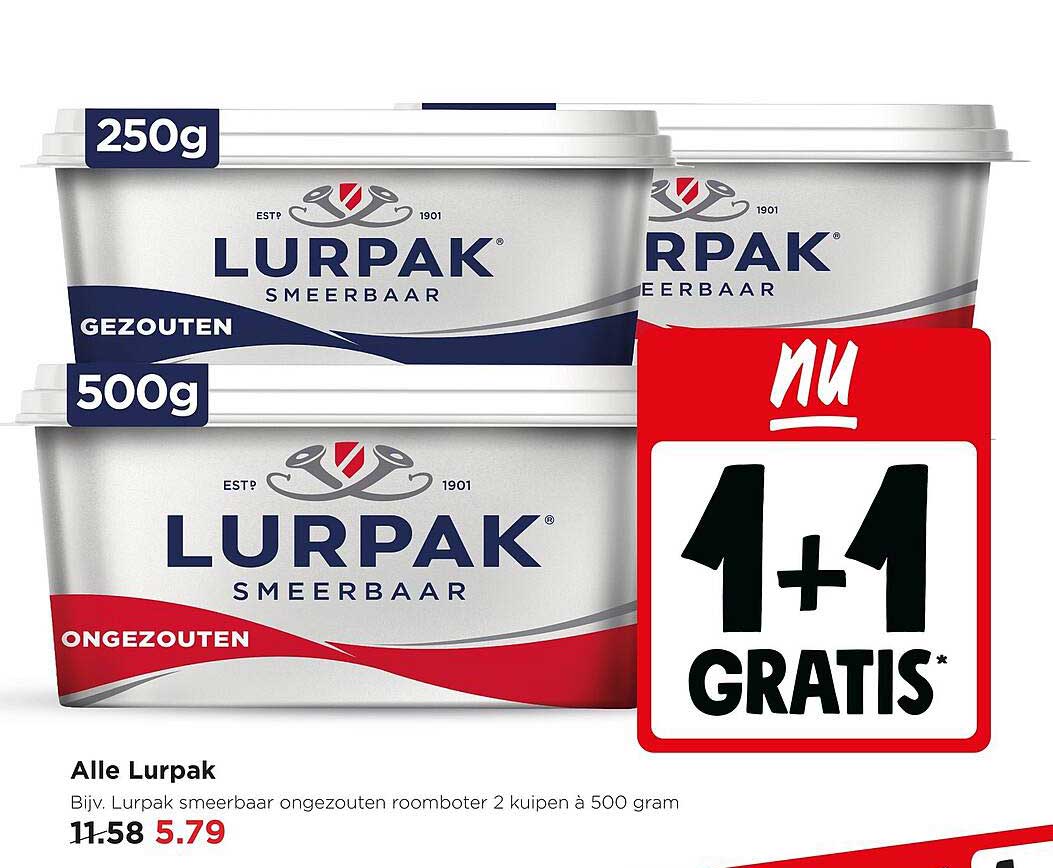 Alle Lurpak 1+1 gratis