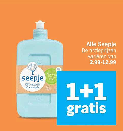 Alle Seepje 1+1 gratis