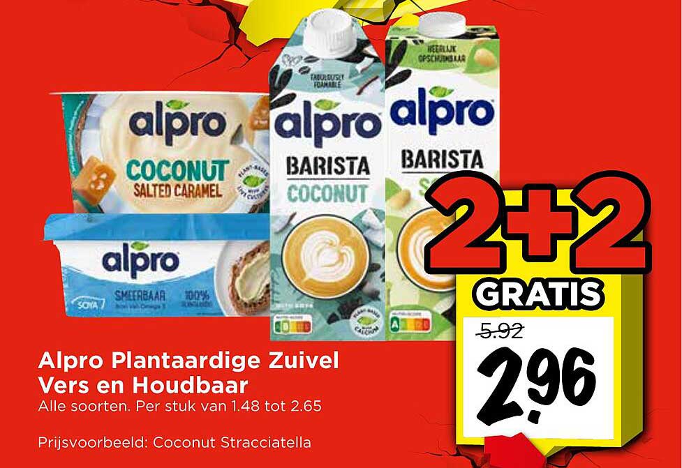 Alpro Plantaardige Zuivel Vers en Houdbaar 2+2 GRATIS