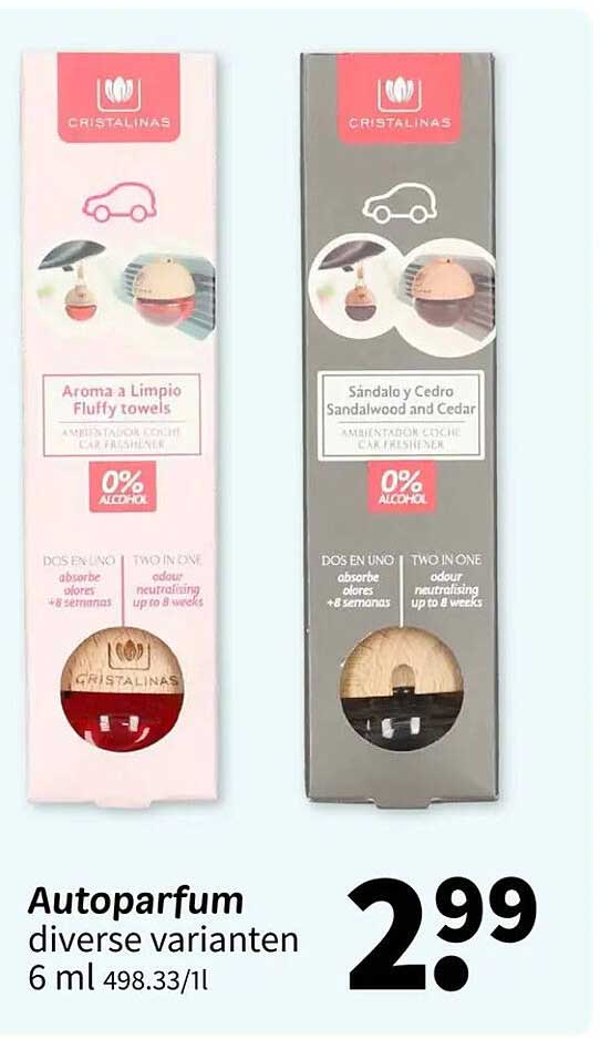 Autoparfum diverse varianten 6 ml