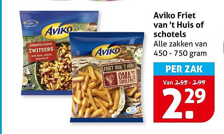 Aviko Friet van 't Huis of schotels