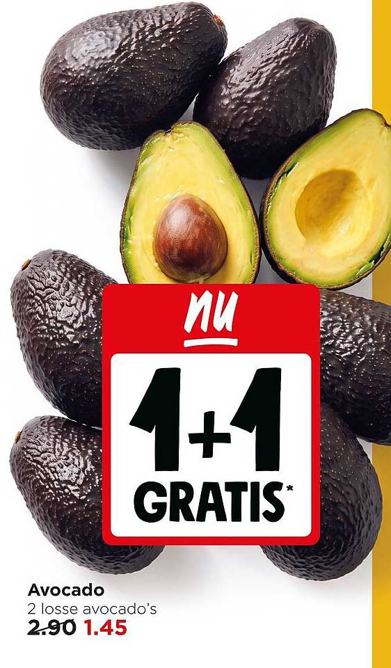 Avocado 2 losse avocado’s 1+1 gratis