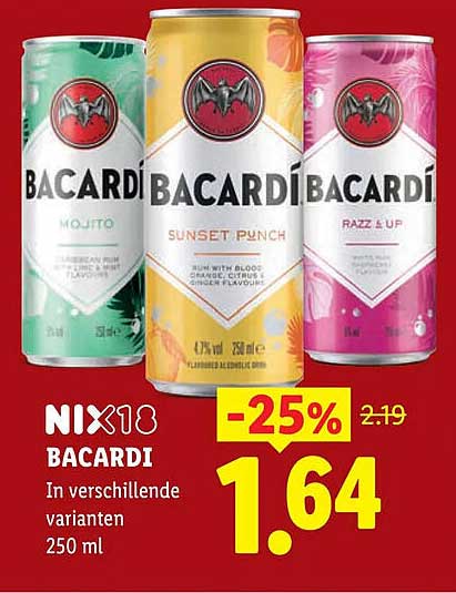BACARDI In verschillende varianten 250 ml -25%