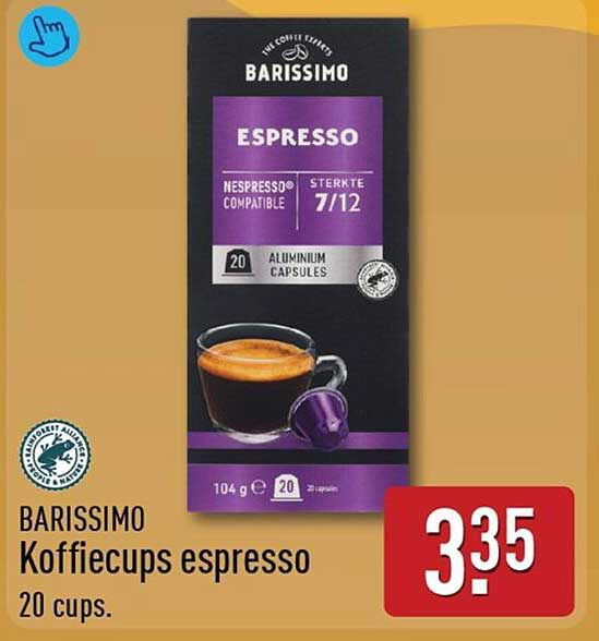 BARISSIMO Koffiecups espresso 20 cups.