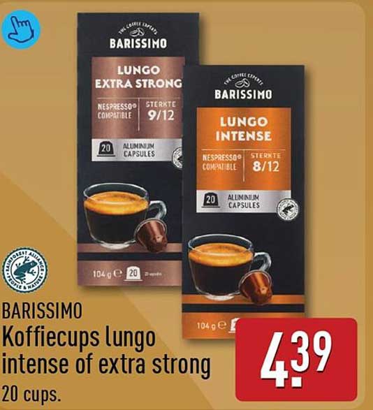 BARISSIMO Koffiecups lungo intense of extra strong