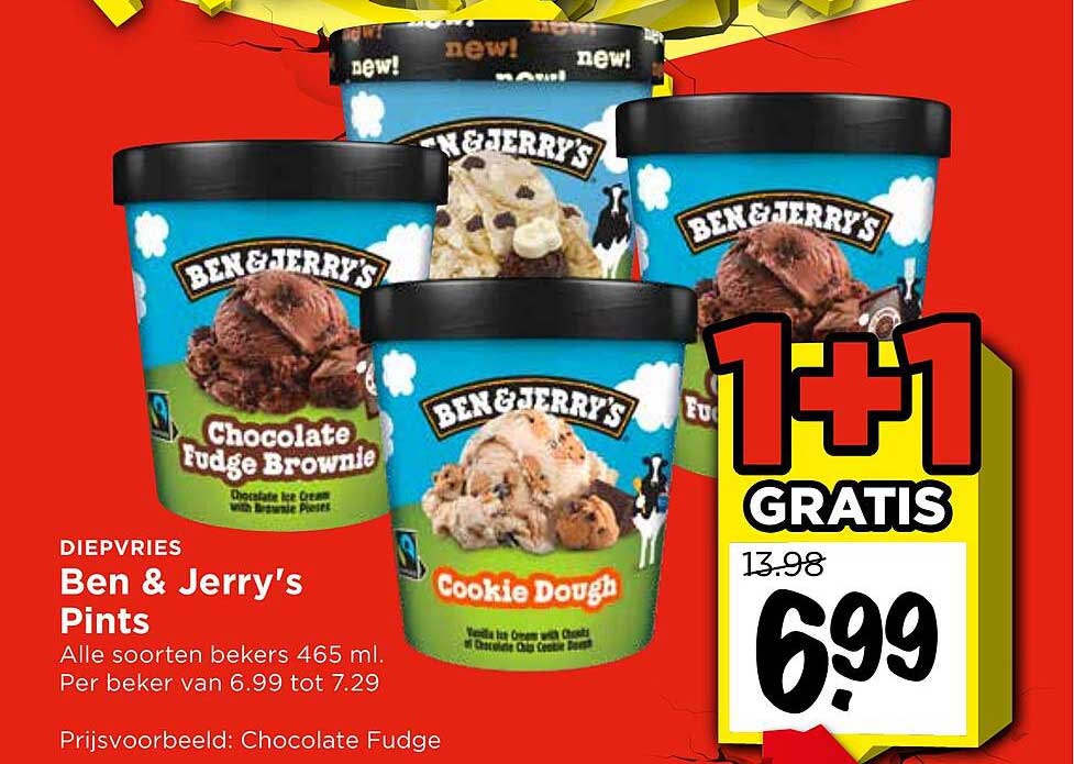 Ben & Jerry's Pints 1+1 gratis
