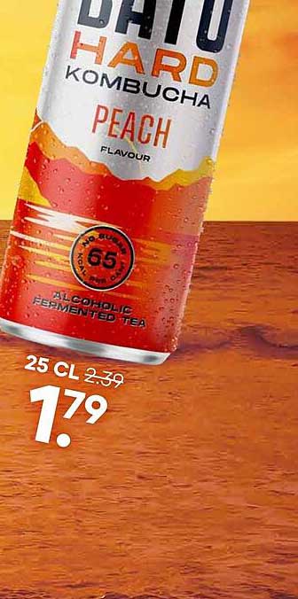 Bhu Hard Kombucha Peach flavour
