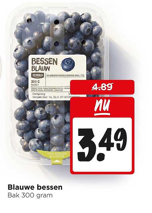 Blauwe bessen Bak 300 gram
