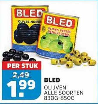 BLED OLIJVEN ALLE SOORTEN 830G-850G