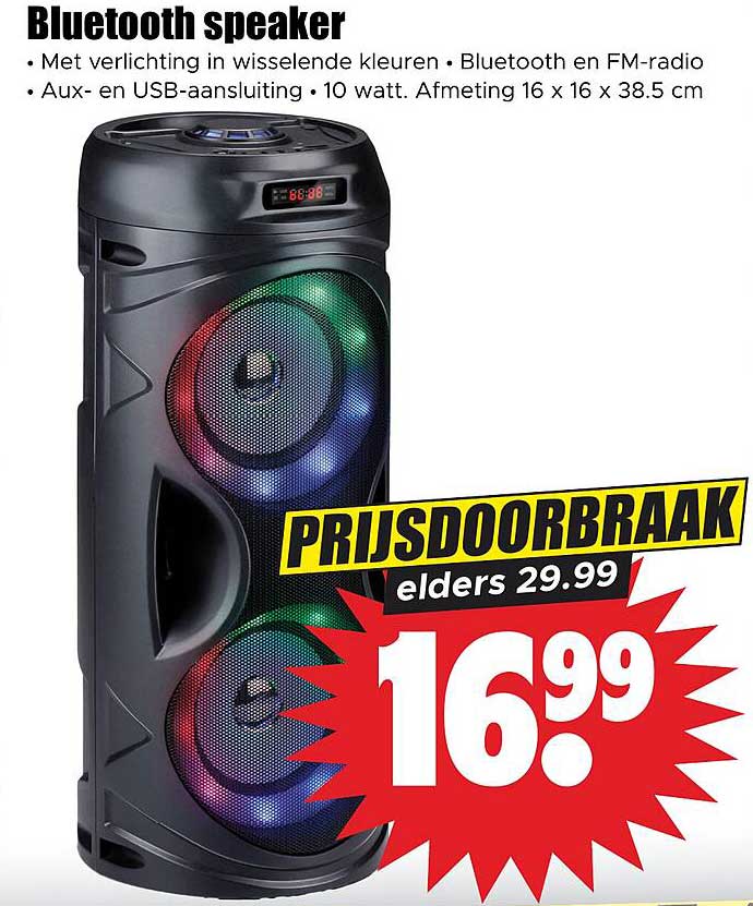 Bluetooth speaker PRIJSDOORBRAAK