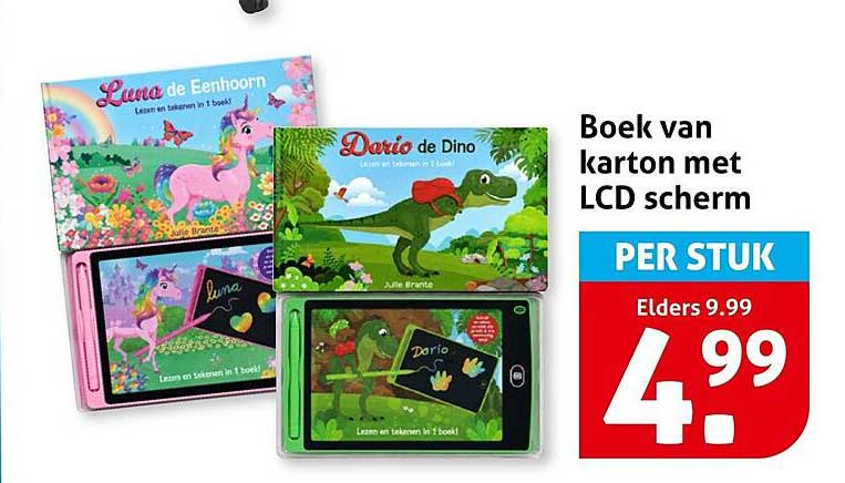 Boek van karton met LCD scherm PER STUK