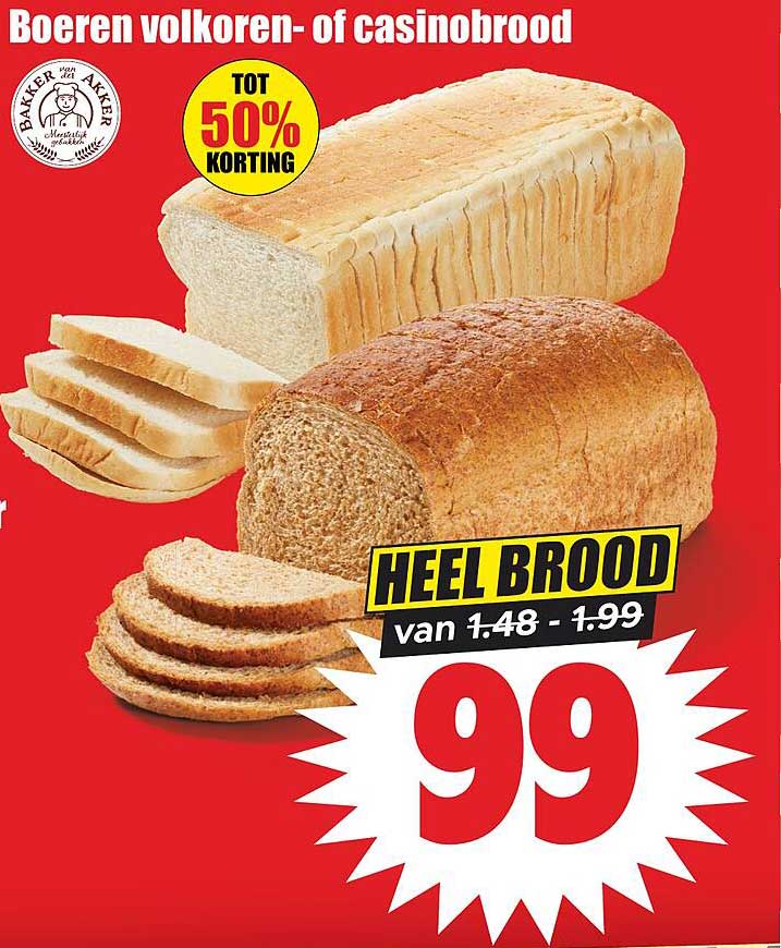 Boeren volkoren- of casinobrood