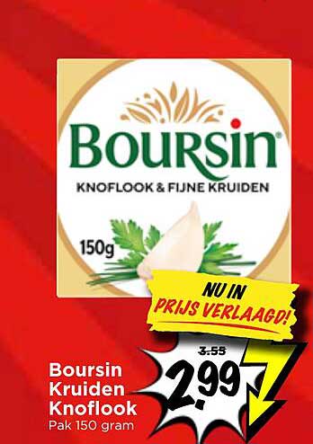 Boursin Kruiden Knoflook Pak 150 gram