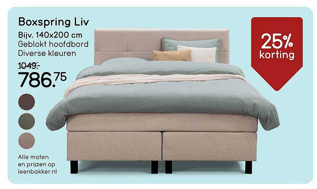 Boxspring Liv 25% korting