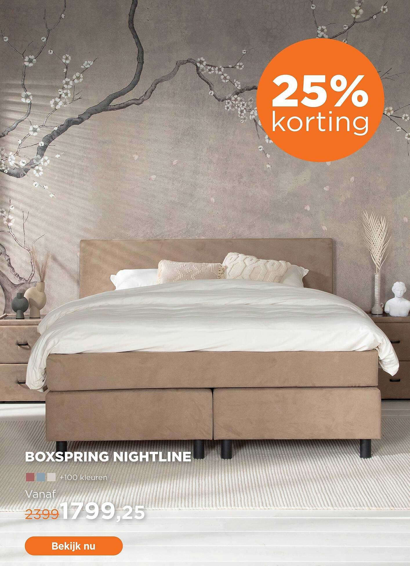 BOXSPRING NIGHTLINE 25% korting