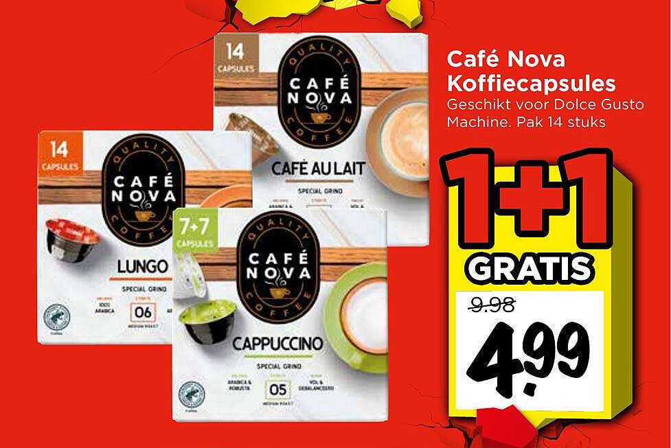 Café Nova Cafécapsules 1+1 gratis
