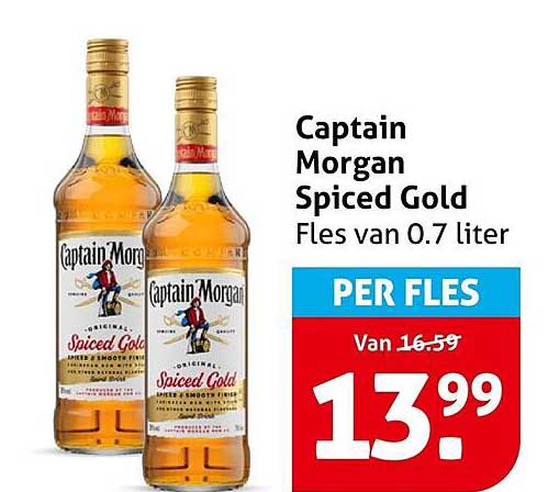 Captain Morgan Spiced Gold Fles van 0.7 liter PER FLES