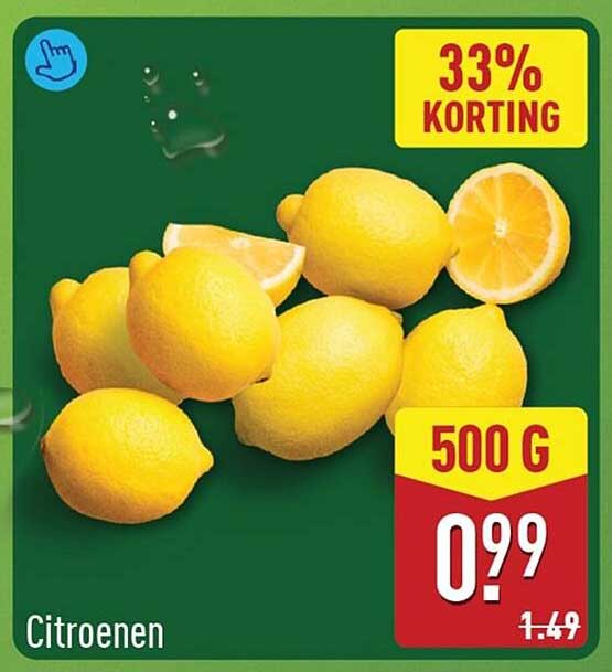 Citroenen 33% korting