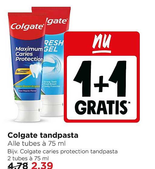 Colgate tandpasta 1+1 GRATIS*