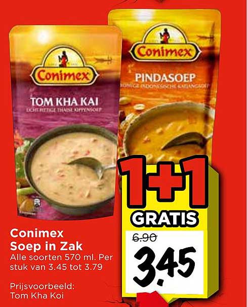 Conimex Soep in Zak 1+1 gratis
