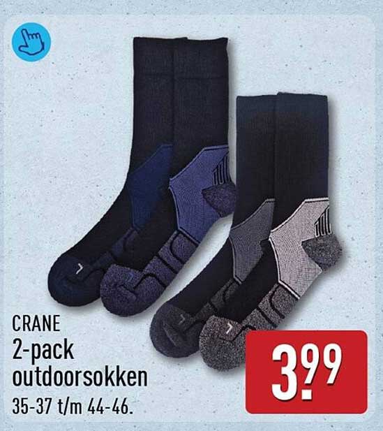 CRANE 2-pack outdoorsokken 35-37 t/m 44-46.