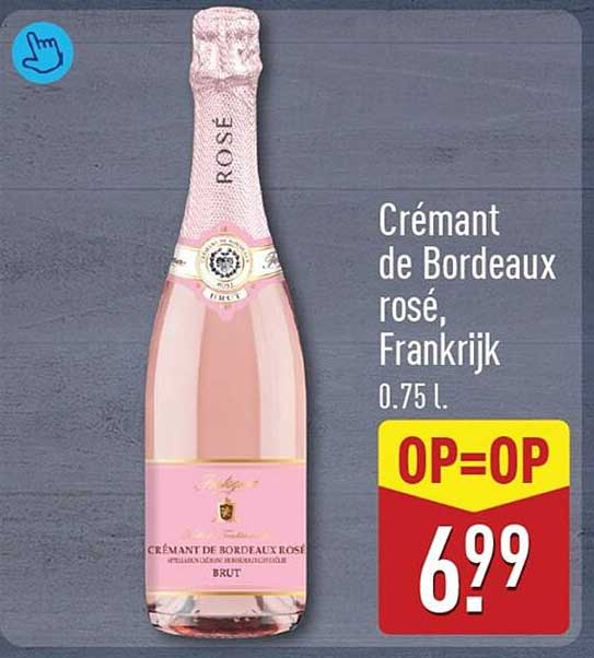 Crémant de Bordeaux rosé, Frankrijk 0.75 l. OP=OP