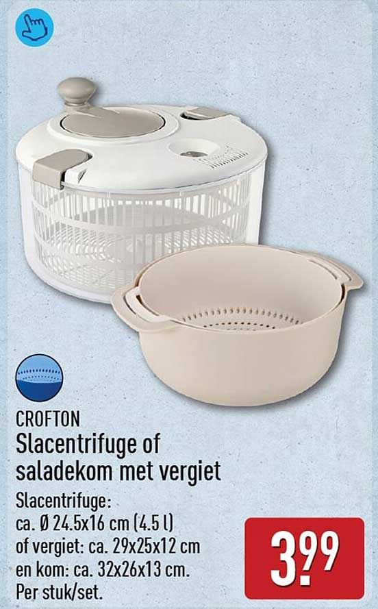 CROFTON Slacentrifuge of saladekom met vergiet