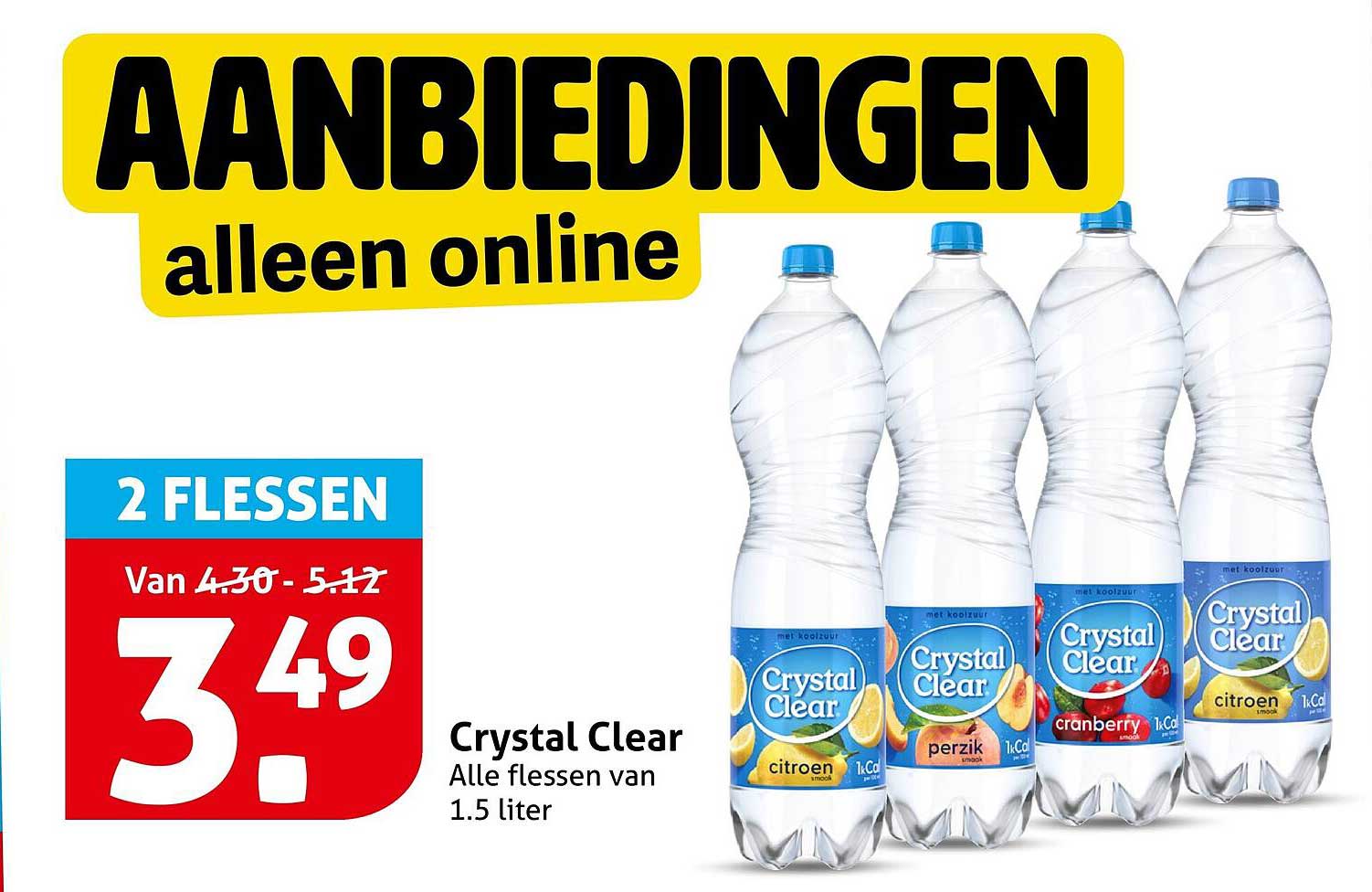 Crystal Clear Alle flessen van 1.5 liter 2 FLESSEN