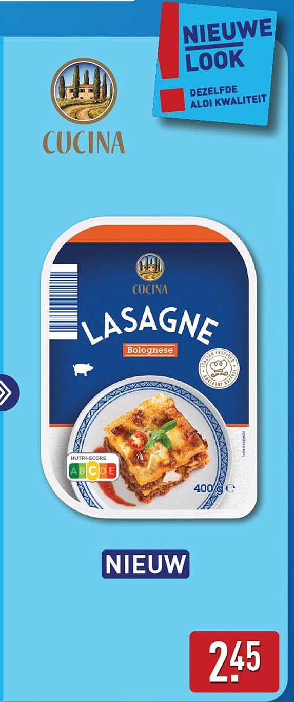 CUCINA LASAGNE Bolognese NIEUW