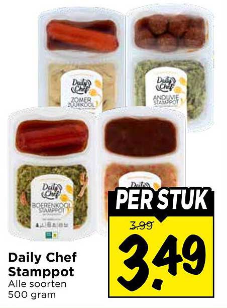 Daily Chef Stamppot Alle soorten 500 gram PER STUK