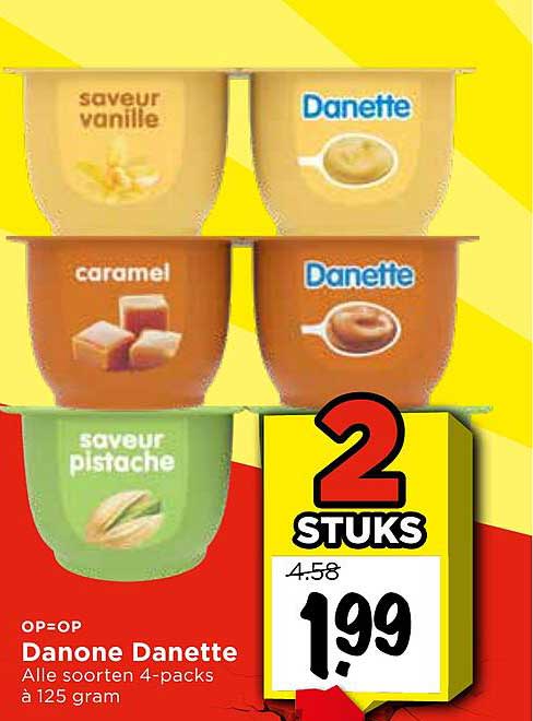 Danone Danette Alle soorten 4-packs à 125 gram 2 STUKS